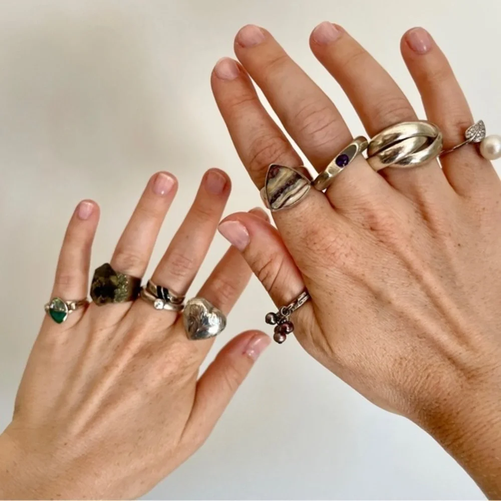 🪙 VINTAGE Sterling Silver Rolling‎ Ring, Reliquary SF, Size 6